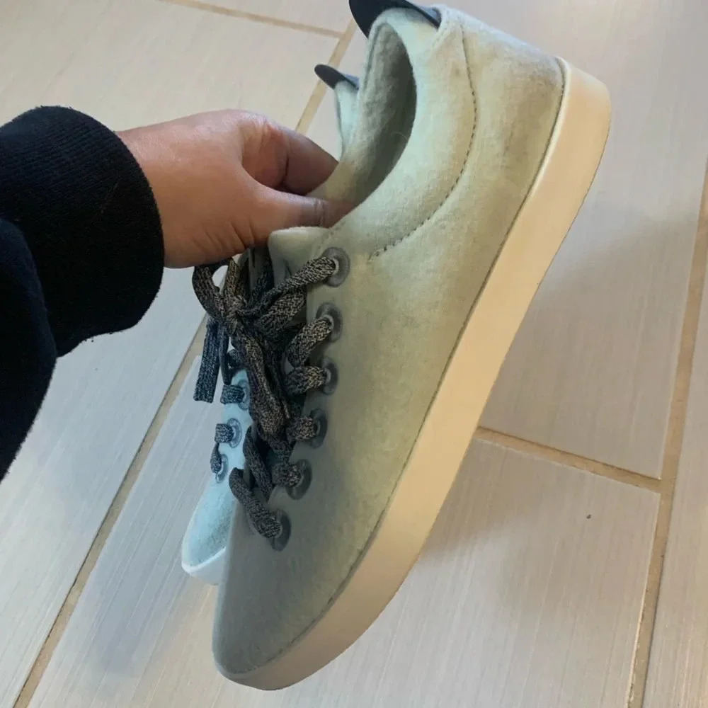 Allbirds Wool Piper Lichen Running Shoes Light Green Training Sneakers 9 - Picture 7 of 13